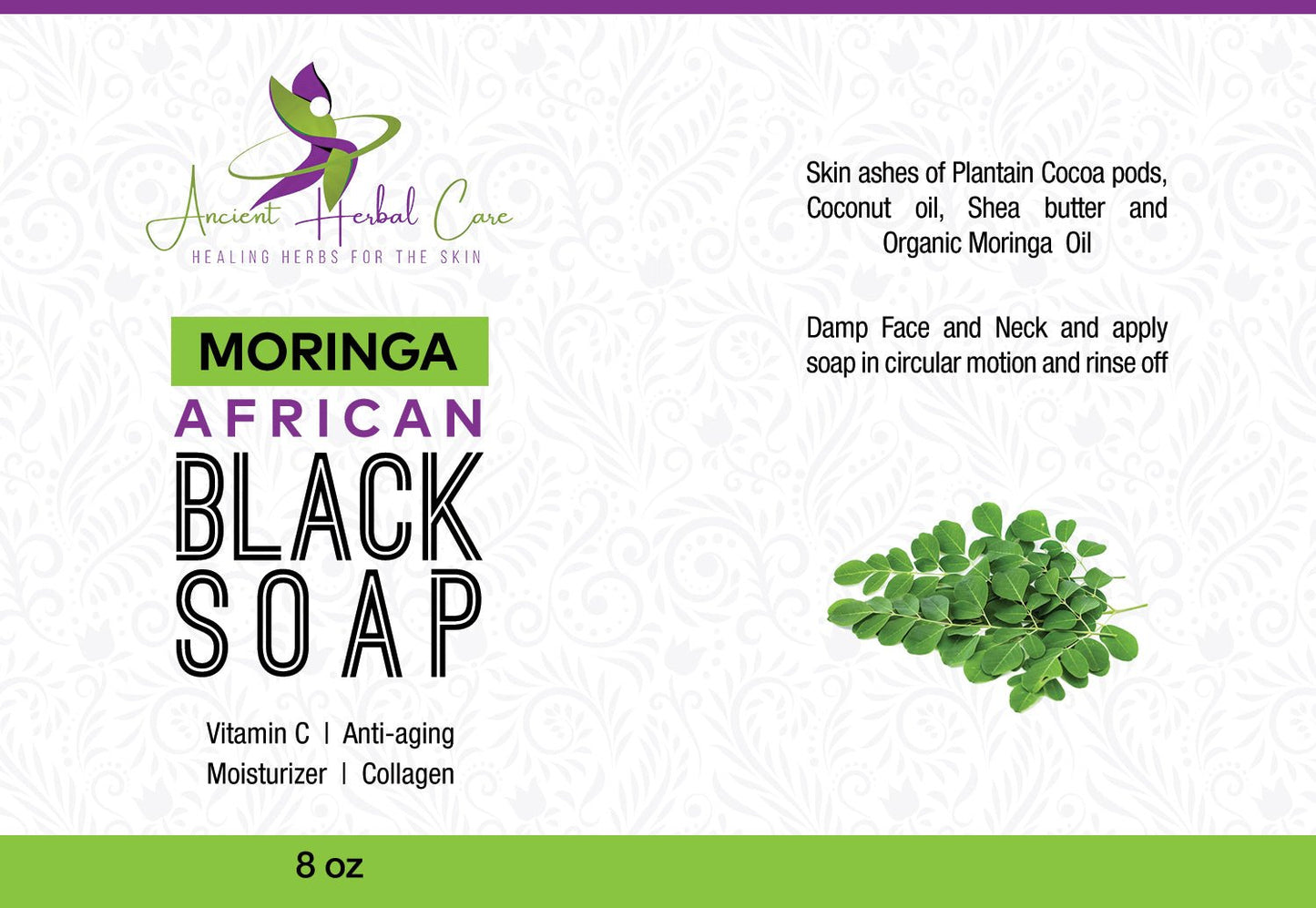 Moringa African Black Soap - Ancient Herbal Care