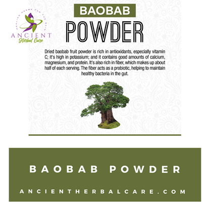 8oz Organic Vegan Baobab Powder - Ancient Herbal Care
