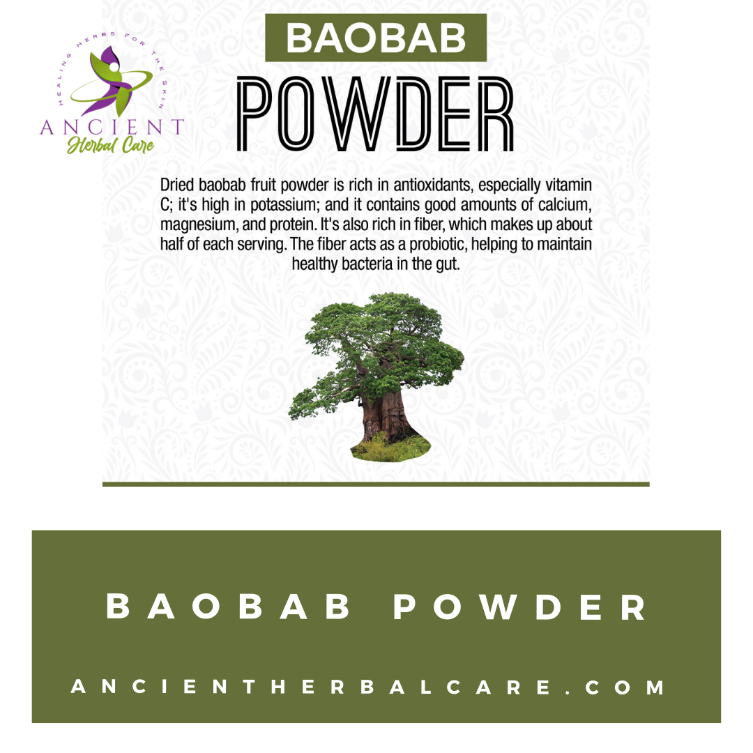 8oz Organic Vegan Baobab Powder - Ancient Herbal Care