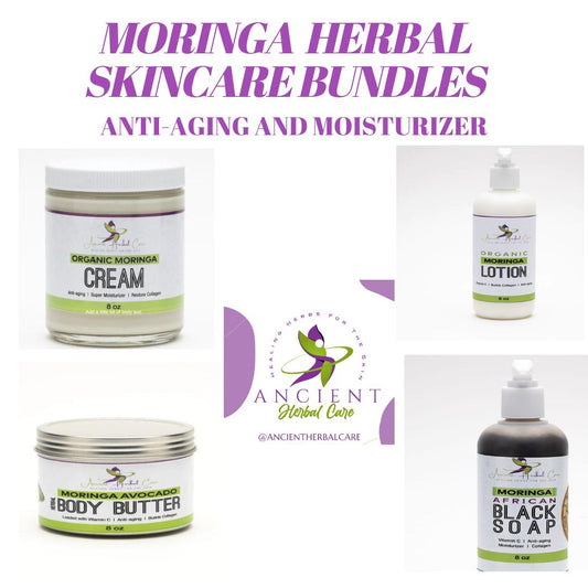 ORGANIC MORINGA BUNDLE (ANTI-AGING, COLLAGEN, MOISTURIZER, WRINKLES) - Ancient Herbal Care