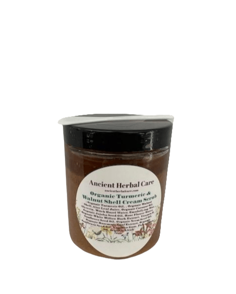 8oz Organic Turmeric Walnut Scrub - Ancient Herbal Care