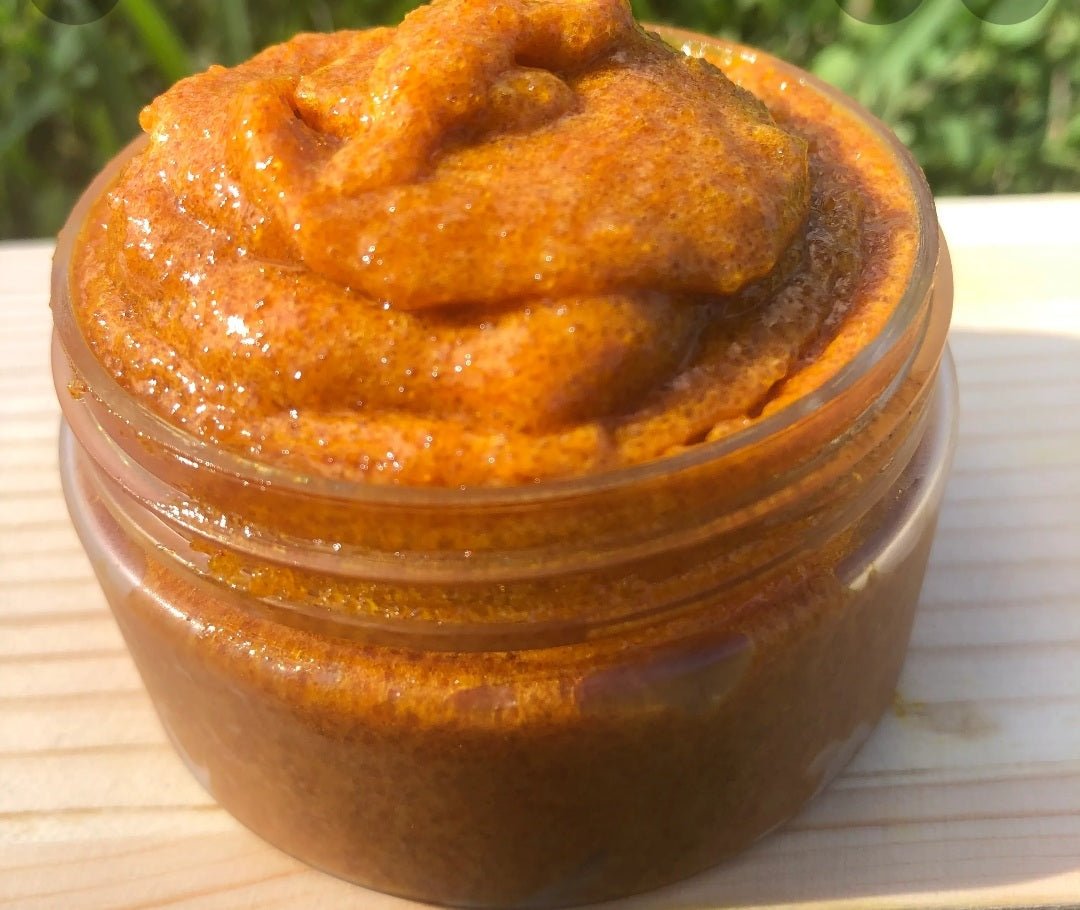 8oz Organic Turmeric Walnut Scrub - Ancient Herbal Care