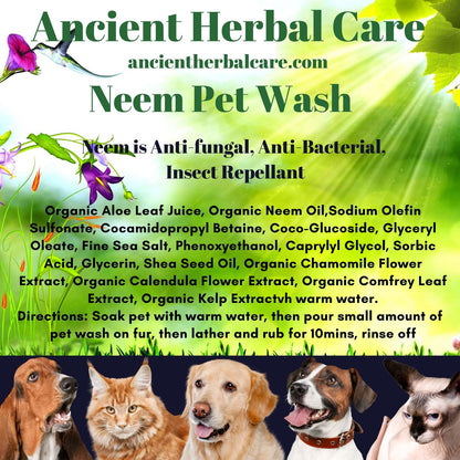 8oz Neem Pet Wash - Ancient Herbal Care